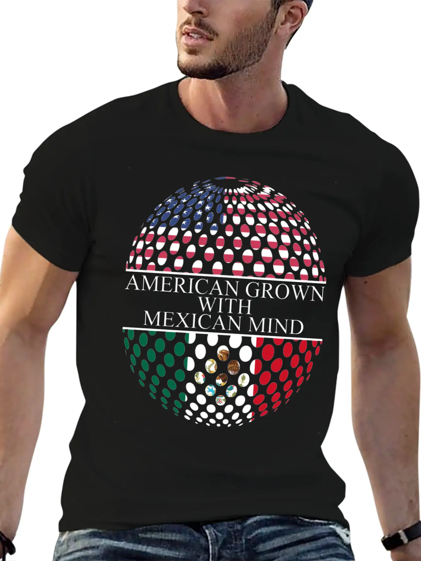 American Grown With Mexican Mind Unisex Casual T-Shirt – Clean Design For Daily Comfort