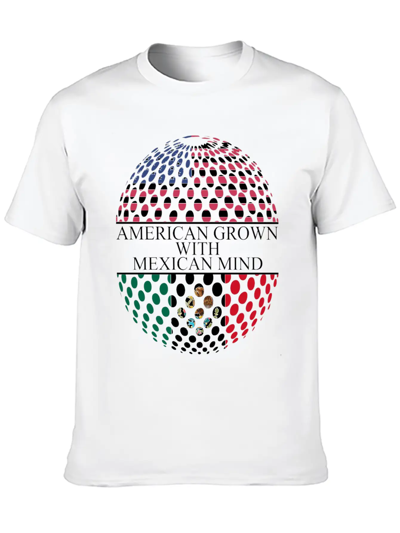 American Grown With Mexican Mind Unisex Casual T-Shirt – Clean Design For Daily Comfort