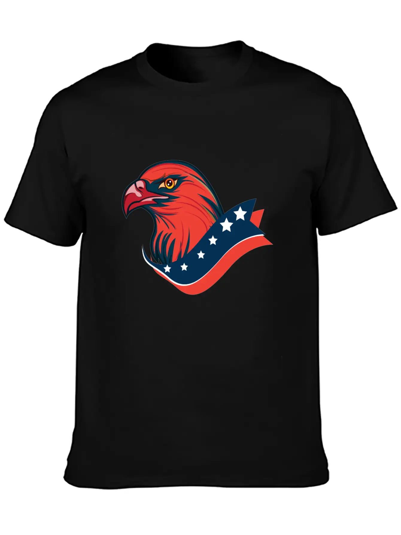 American Red Eagle, Patriotic American Eagle Unisex Short Sleeve Soft Cotton T-Shirt – Casual Everyday Wear