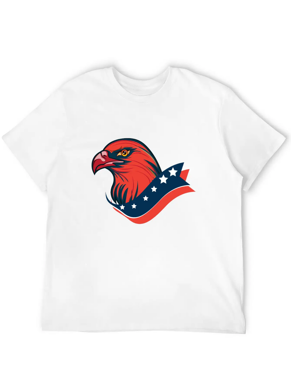 American Red Eagle, Patriotic American Eagle Unisex Short Sleeve Soft Cotton T-Shirt – Casual Everyday Wear