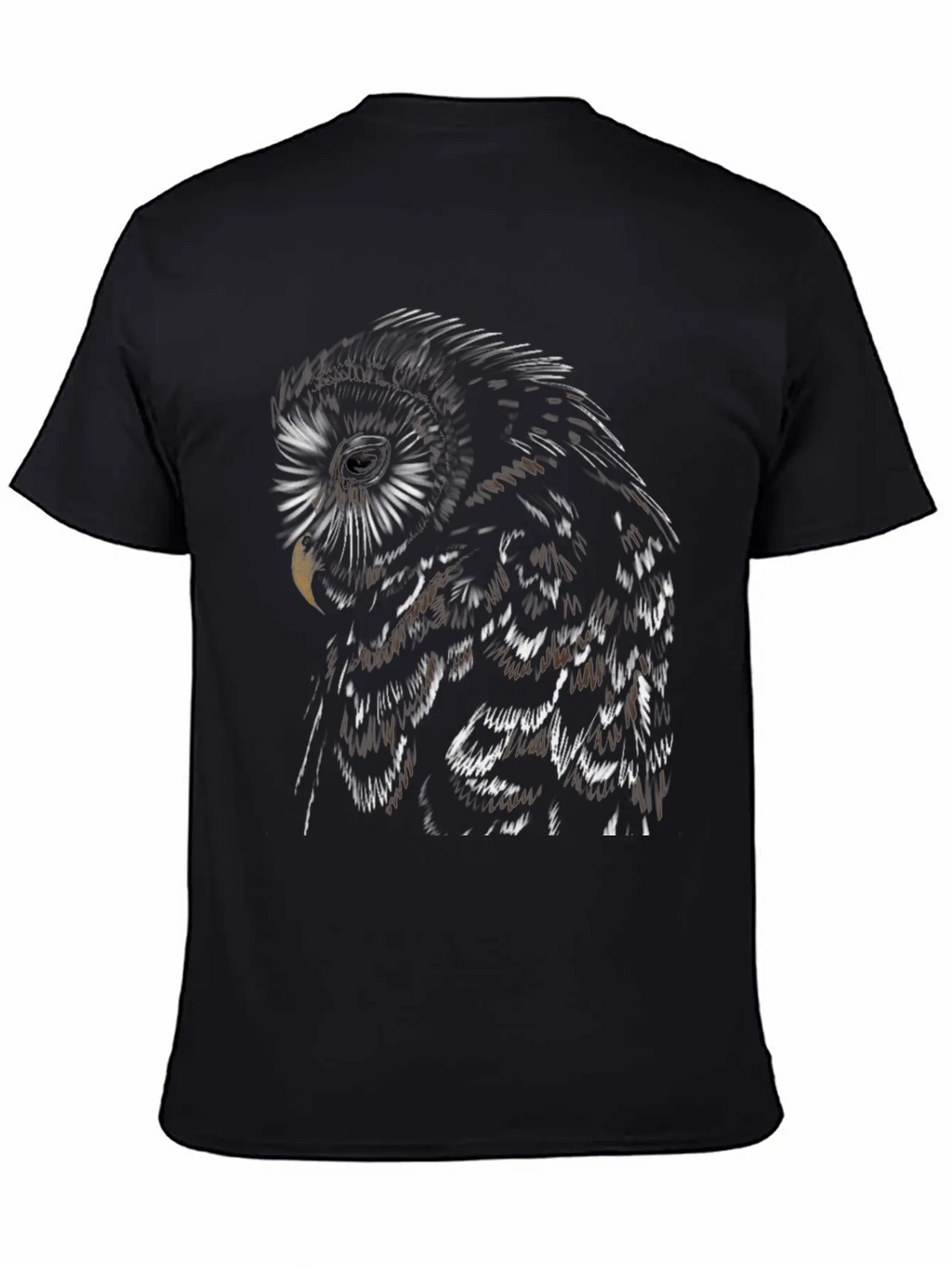 "An Owl's Sorrow" Jamie's Hand-Drawn Collection Breathable Soft Cotton T-Shirt – Timeless Casual Look