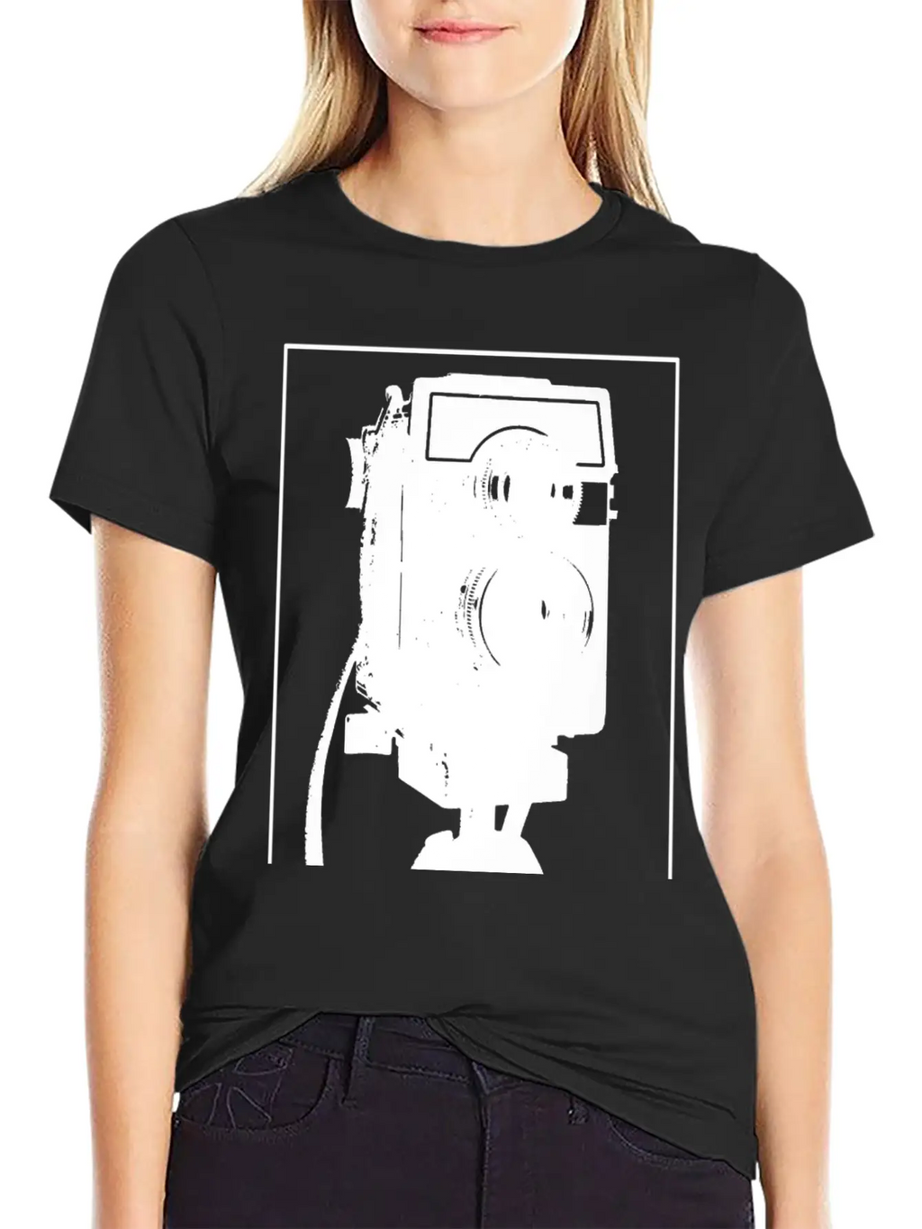 Analogue Camera On Tripod Unisex Casual T-Shirt – Clean Design For Daily Comfort