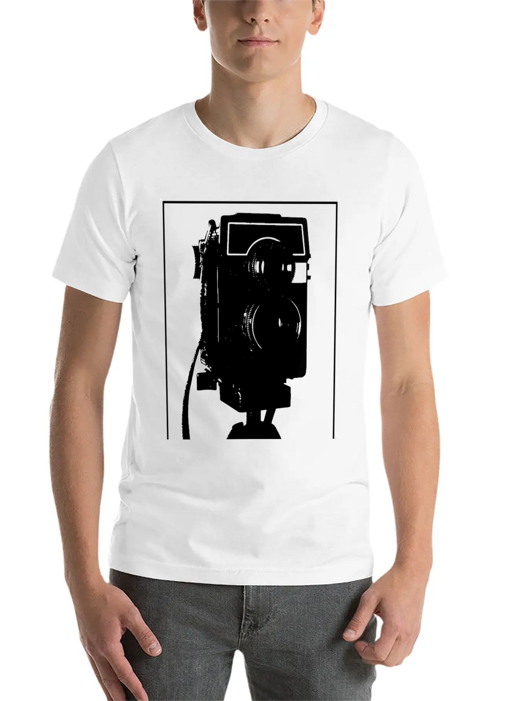 Analogue Camera On Tripod Unisex Casual T-Shirt – Clean Design For Daily Comfort