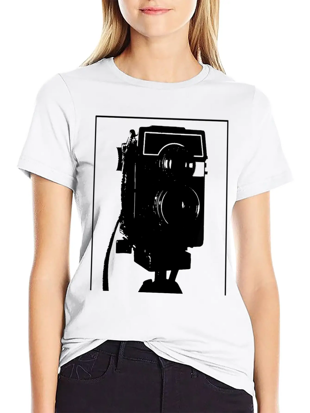Analogue Camera On Tripod Unisex Casual T-Shirt – Clean Design For Daily Comfort