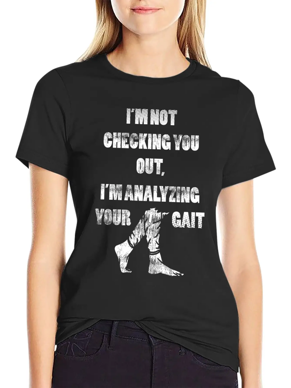 Analyzing Your Gait Funny Physical Therapist Gift Unisex Short Sleeve Soft Cotton T-Shirt – Casual Everyday Wear