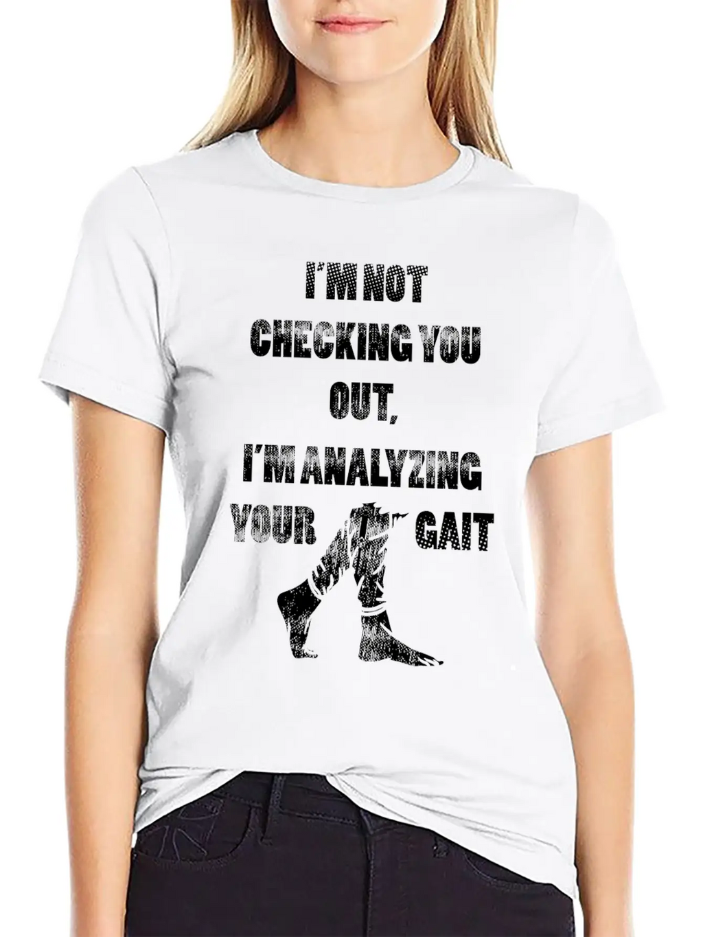 Analyzing Your Gait Funny Physical Therapist Gift Unisex Short Sleeve Soft Cotton T-Shirt – Casual Everyday Wear