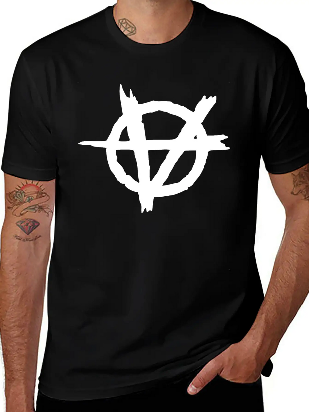 ANARCHY GOTHIC LOGO Unisex Short Sleeve Soft Cotton T-Shirt – Casual Everyday Wear