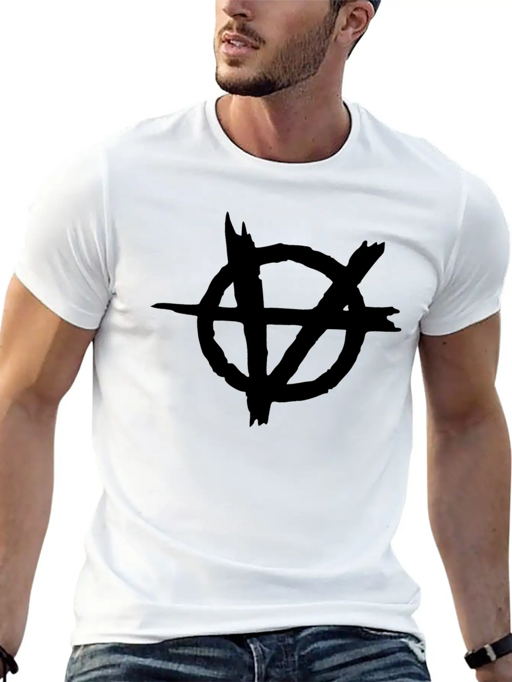 ANARCHY GOTHIC LOGO Unisex Short Sleeve Soft Cotton T-Shirt – Casual Everyday Wear