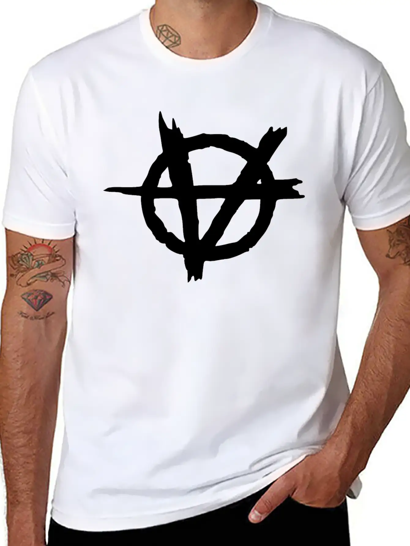 ANARCHY GOTHIC LOGO Unisex Short Sleeve Soft Cotton T-Shirt – Casual Everyday Wear