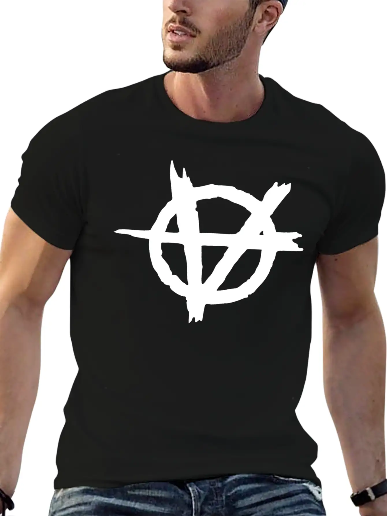 ANARCHY GOTHIC LOGO Unisex Short Sleeve Soft Cotton T-Shirt – Casual Everyday Wear