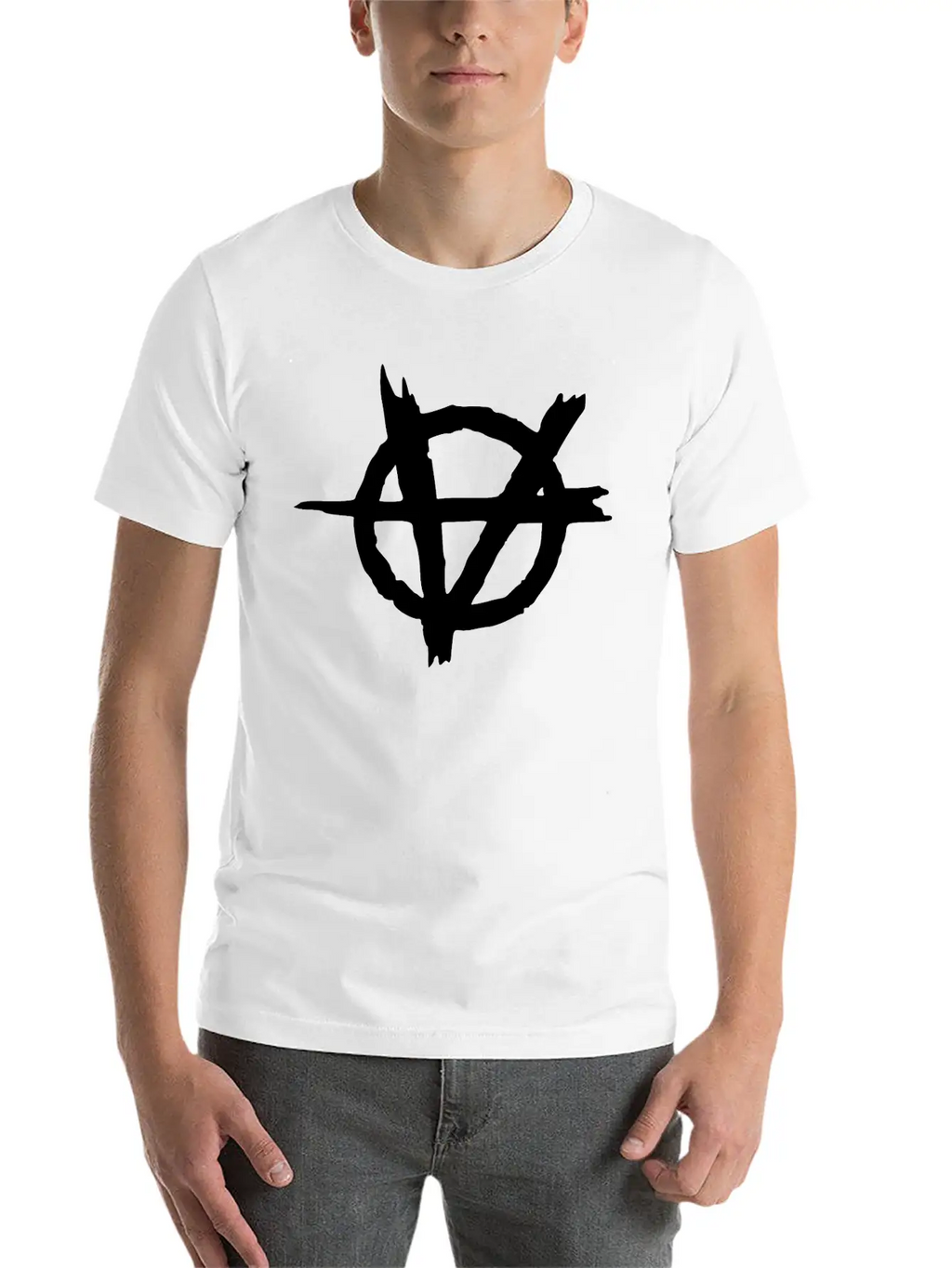 ANARCHY GOTHIC LOGO Unisex Short Sleeve Soft Cotton T-Shirt – Casual Everyday Wear