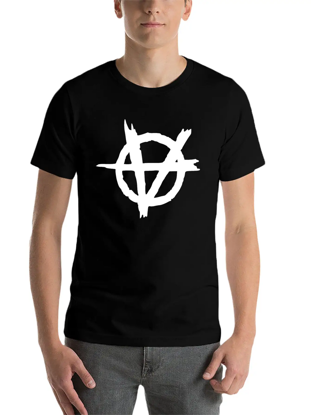 ANARCHY GOTHIC LOGO Unisex Short Sleeve Soft Cotton T-Shirt – Casual Everyday Wear