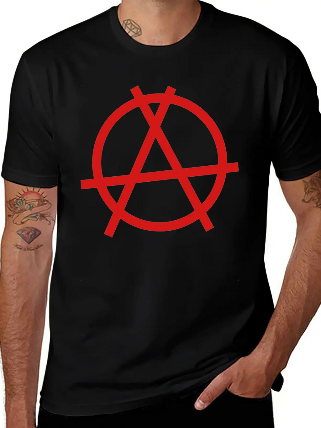 Anarchy Sign Unisex Casual T-Shirt – Clean Design For Daily Comfort
