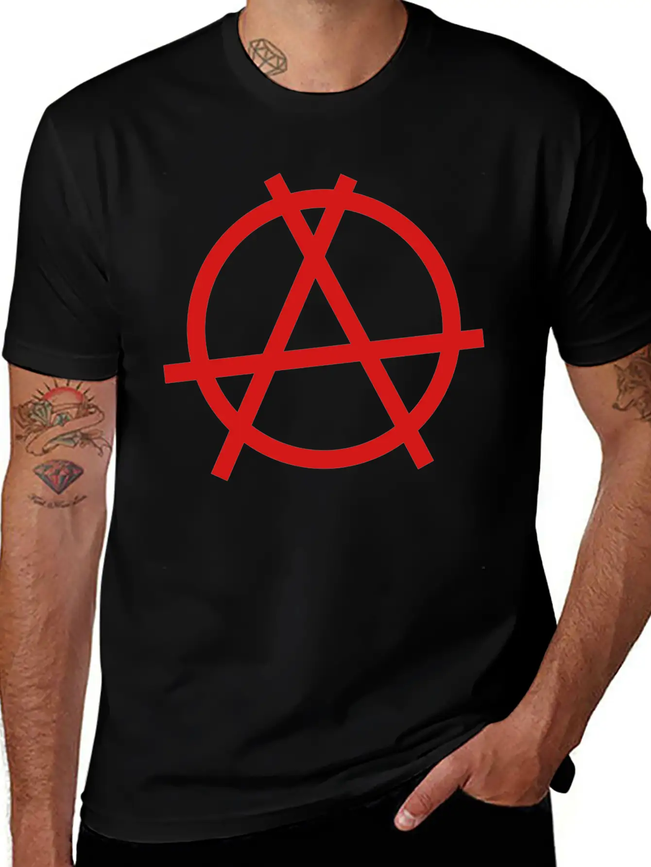 Anarchy Sign Unisex Casual T-Shirt – Clean Design For Daily Comfort