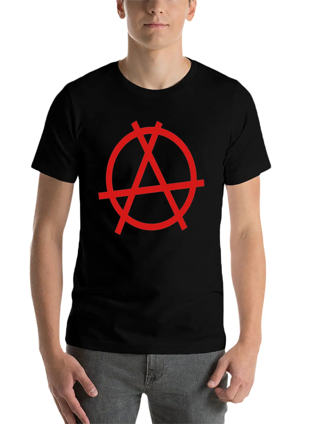 Anarchy Sign Unisex Casual T-Shirt – Clean Design For Daily Comfort