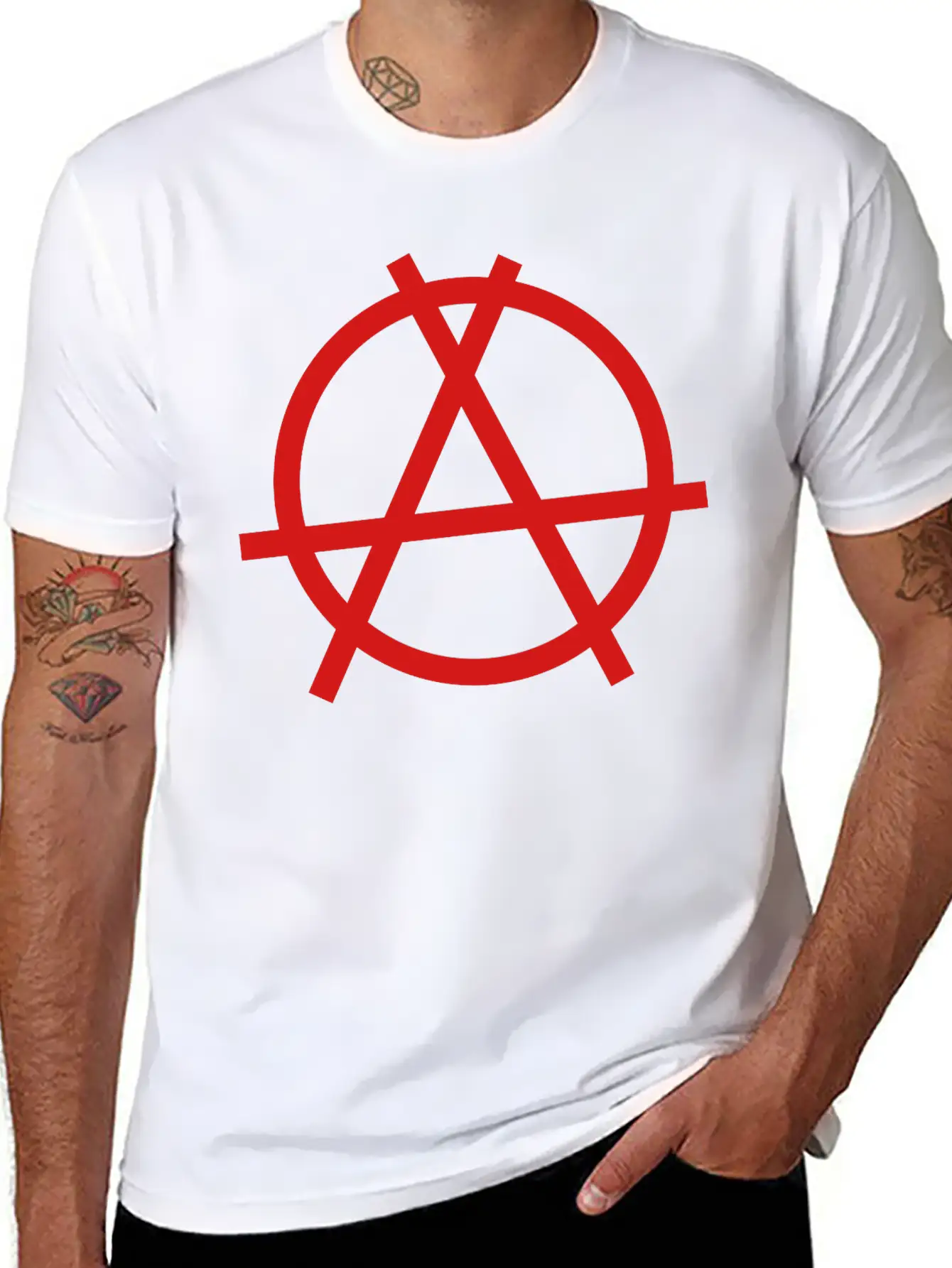 Anarchy Sign Unisex Casual T-Shirt – Clean Design For Daily Comfort
