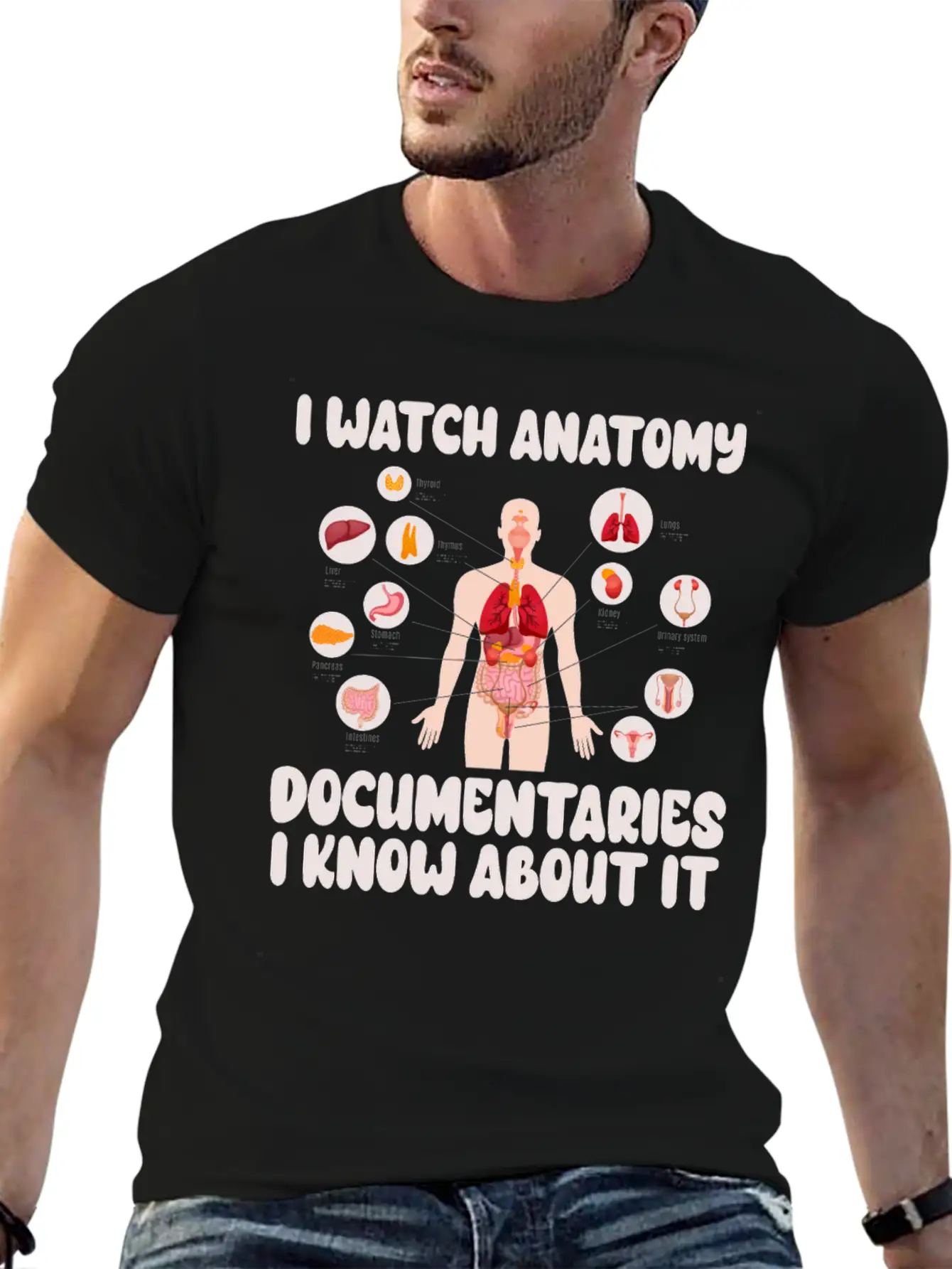 Anatomy Documentaries Medical Stylish Everyday T-Shirt – Unisex Basic Cotton Tee