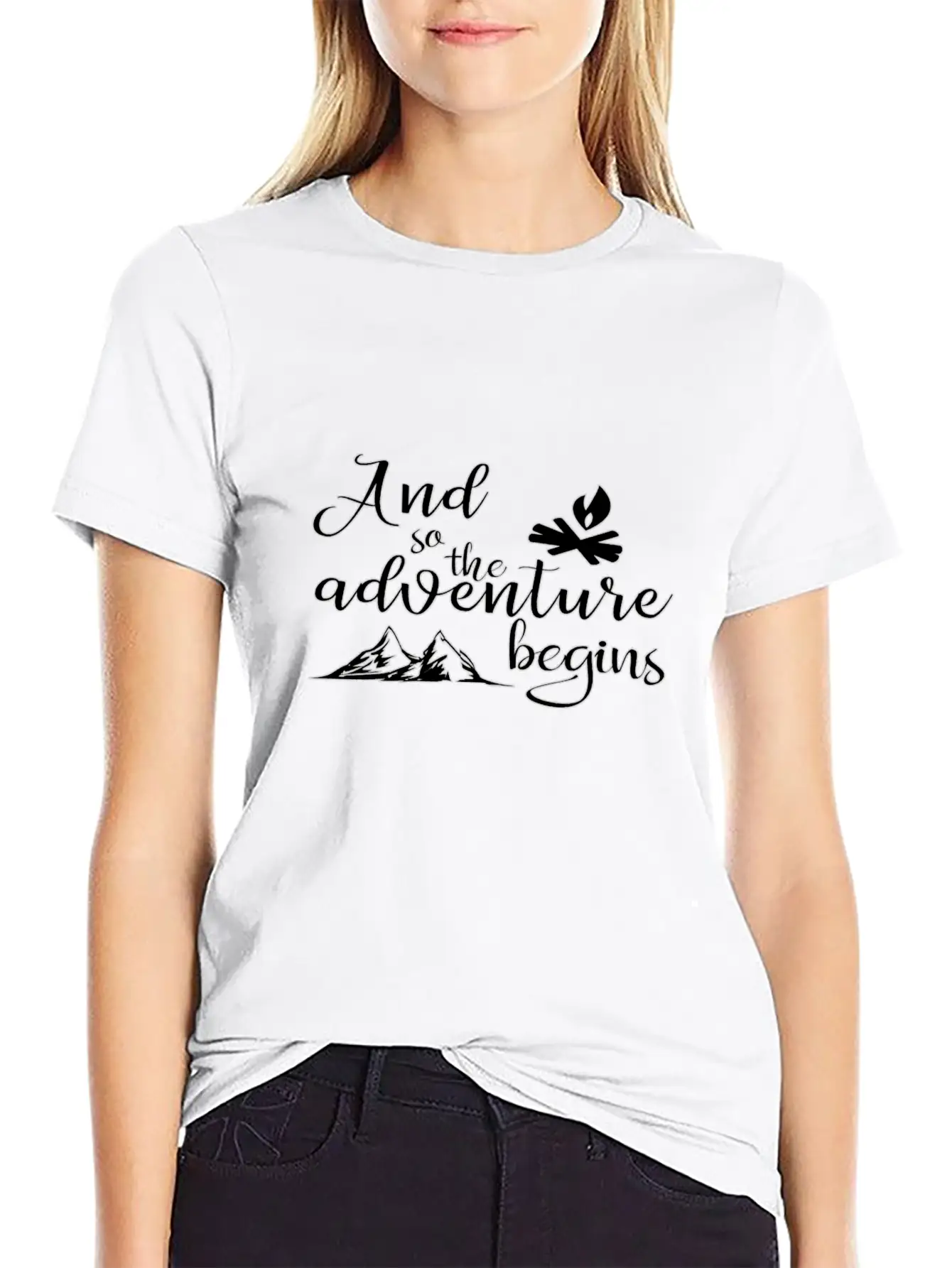 And So The Adventure Begins Art Unisex Short Sleeve Soft Cotton T-Shirt – Casual Everyday Wear