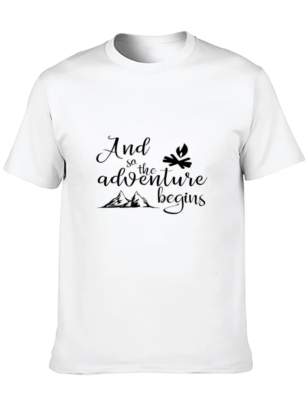 And So The Adventure Begins Art Unisex Short Sleeve Soft Cotton T-Shirt – Casual Everyday Wear