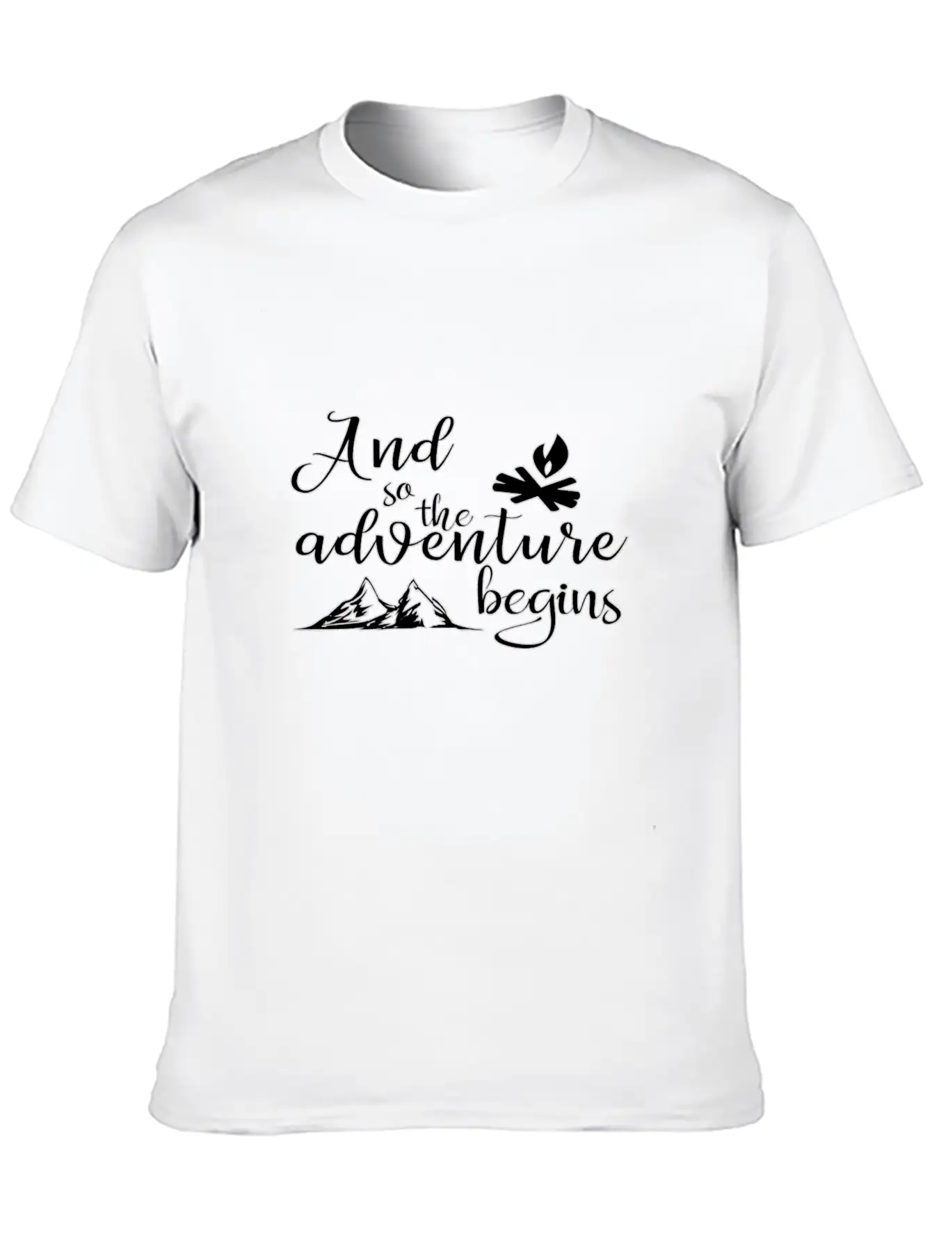 And So The Adventure Begins Art Unisex Short Sleeve Soft Cotton T-Shirt – Casual Everyday Wear