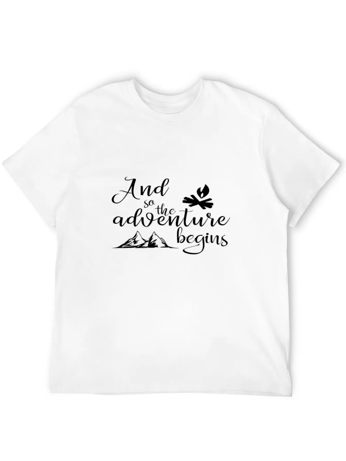 And So The Adventure Begins Art Unisex Short Sleeve Soft Cotton T-Shirt – Casual Everyday Wear