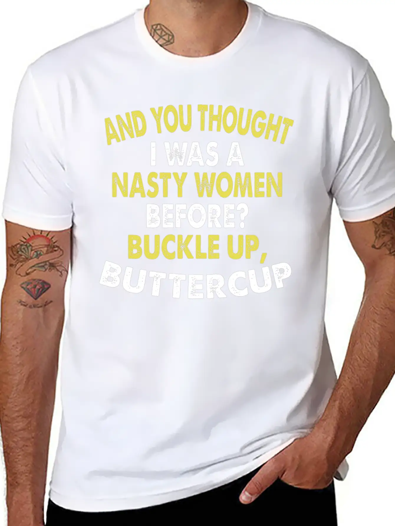 And You Thought I Was A Nasty Women Funny Vote Tee Essential Cotton Tee For Daily Outfits – Unisex Style