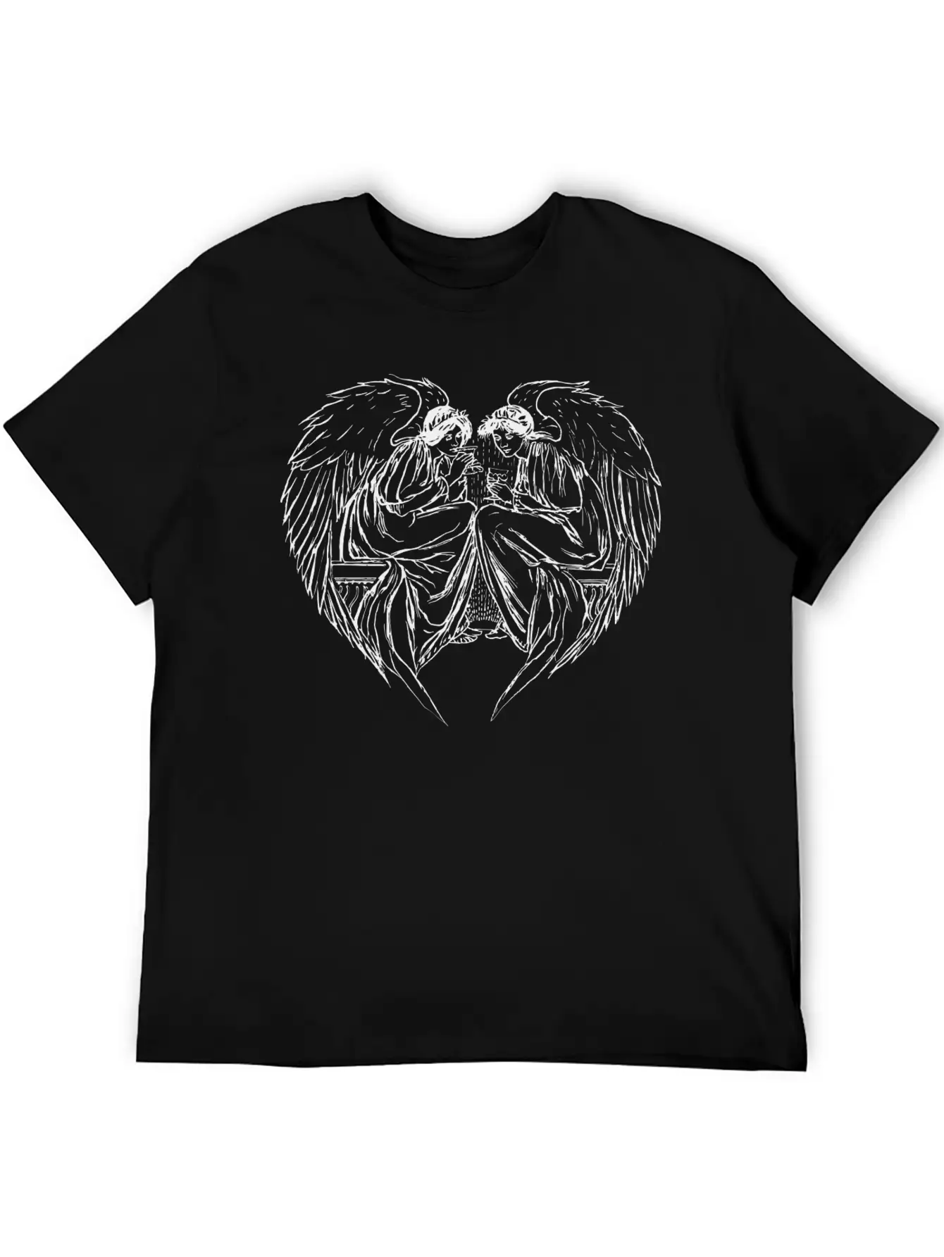 Angels In Love Casual Graphic T-Shirt – Simple And Comfortable Daily Wear