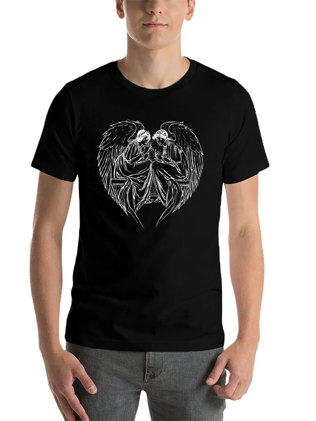 Angels In Love Casual Graphic T-Shirt – Simple And Comfortable Daily Wear
