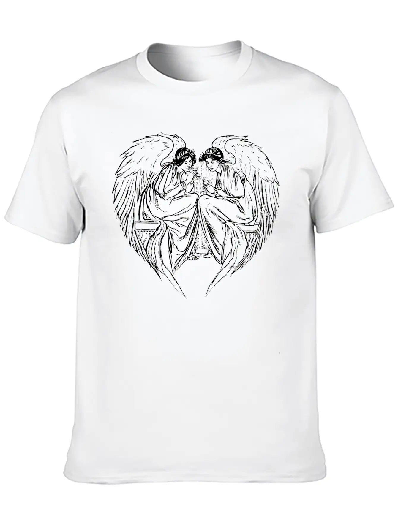 Angels In Love Casual Graphic T-Shirt – Simple And Comfortable Daily Wear