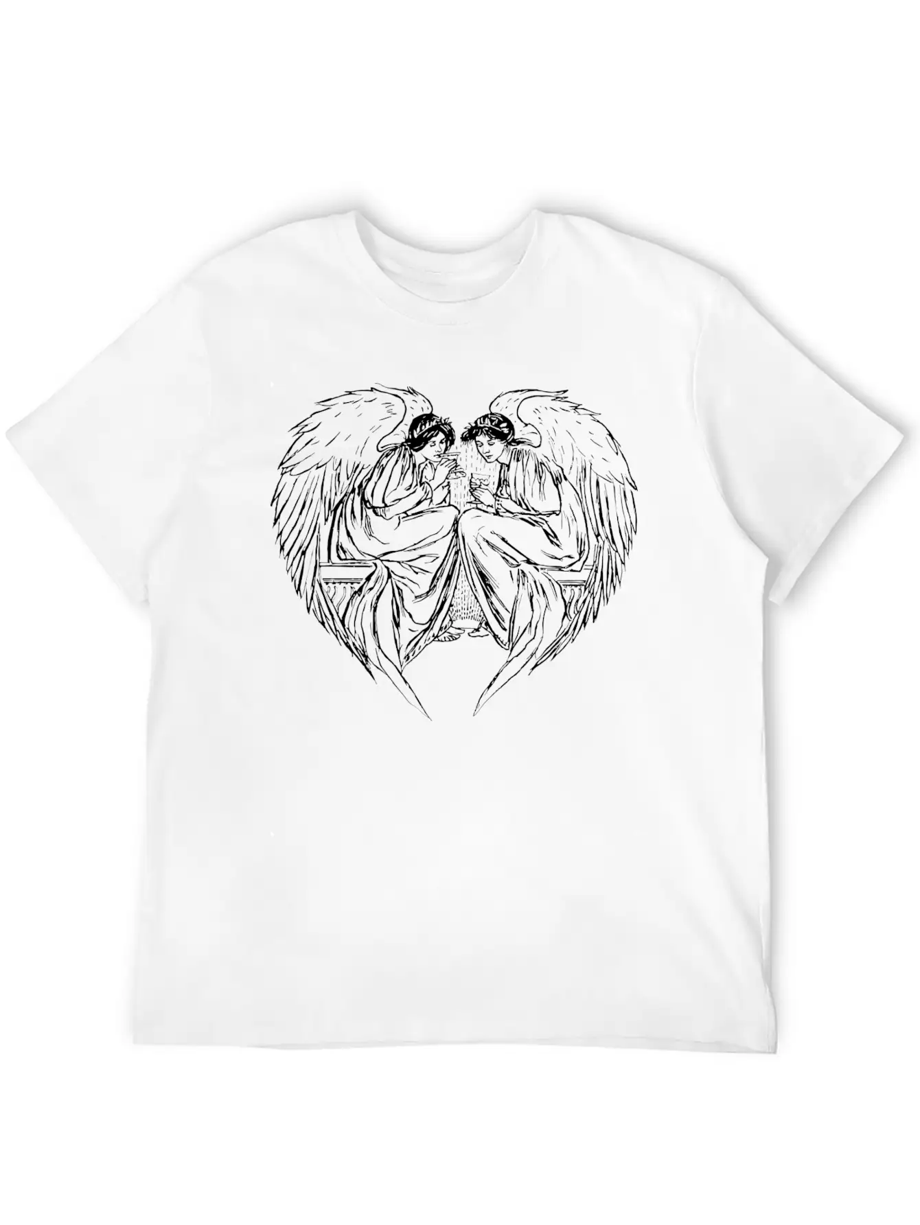Angels In Love Casual Graphic T-Shirt – Simple And Comfortable Daily Wear