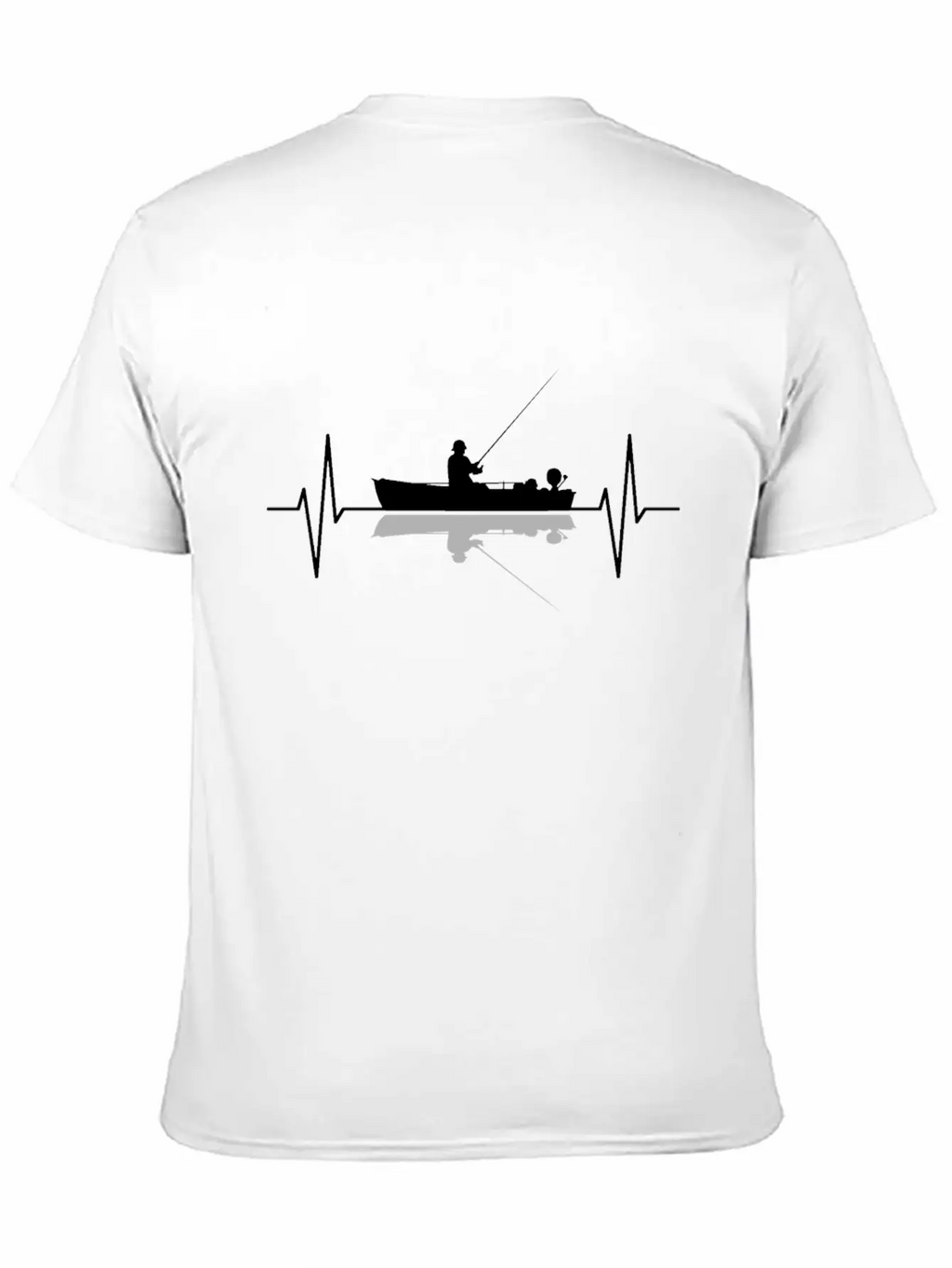 Angler Fisherman Fishing Boat Heartbeat Gift Classic Fit Graphic Tee For Daily Comfort – Unisex Cotton Shirt