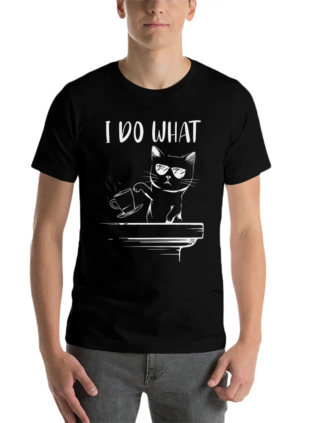 Angry Cat Essential Cotton Tee For Daily Outfits – Unisex Style