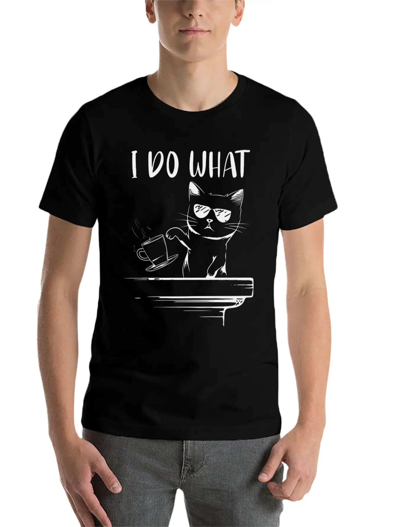 Angry Cat Essential Cotton Tee For Daily Outfits – Unisex Style