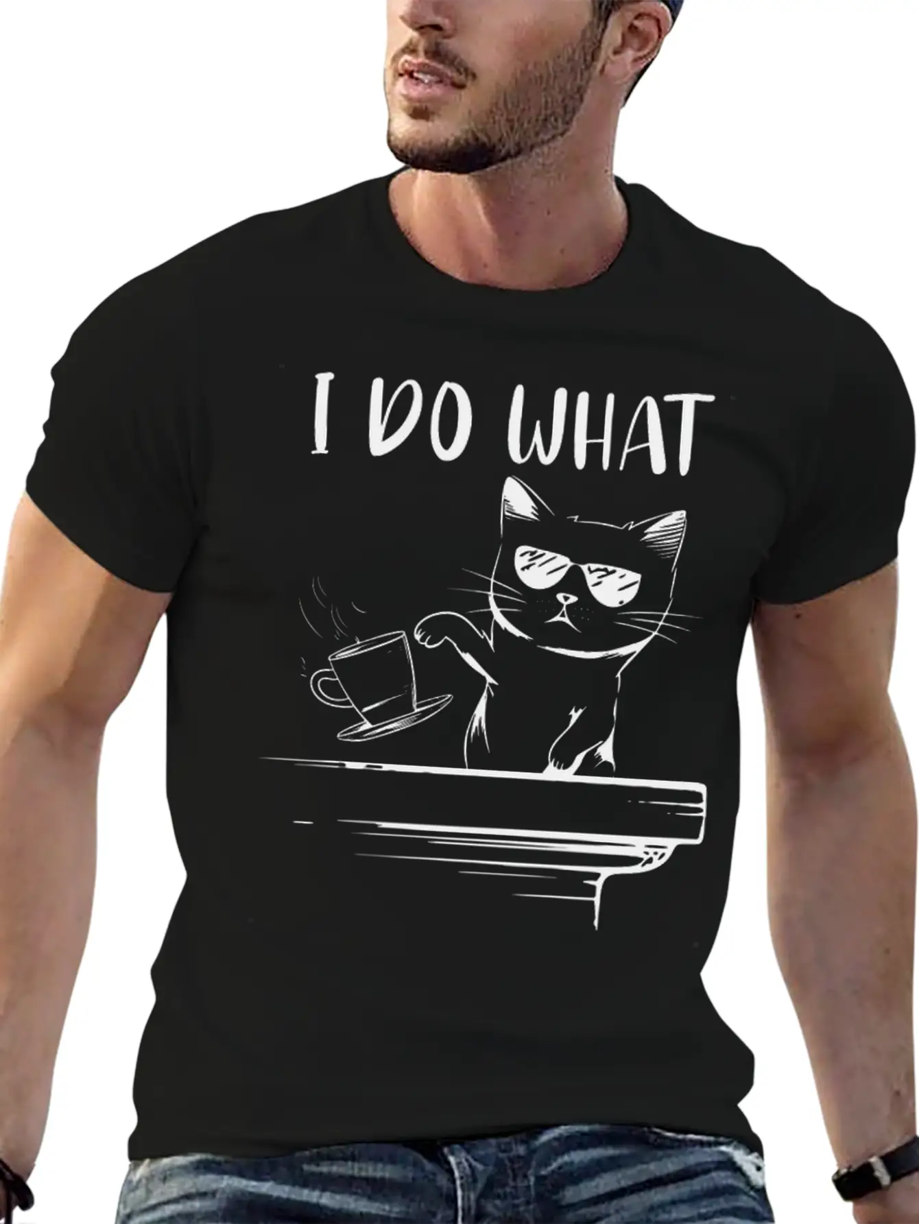Angry Cat Essential Cotton Tee For Daily Outfits – Unisex Style
