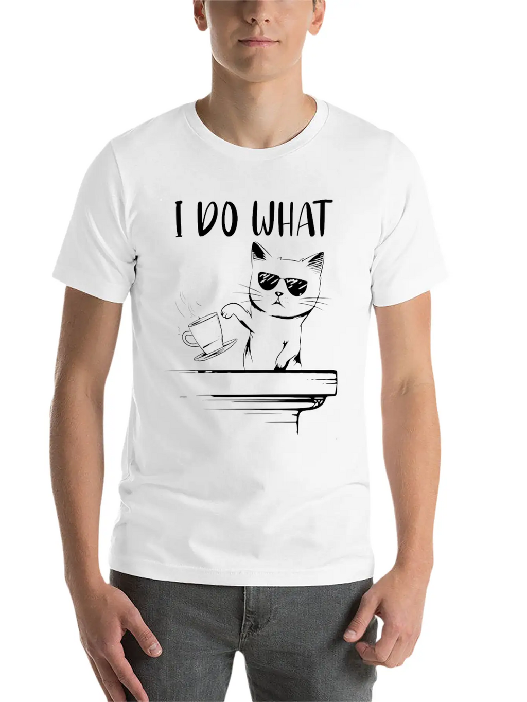 Angry Cat Essential Cotton Tee For Daily Outfits – Unisex Style