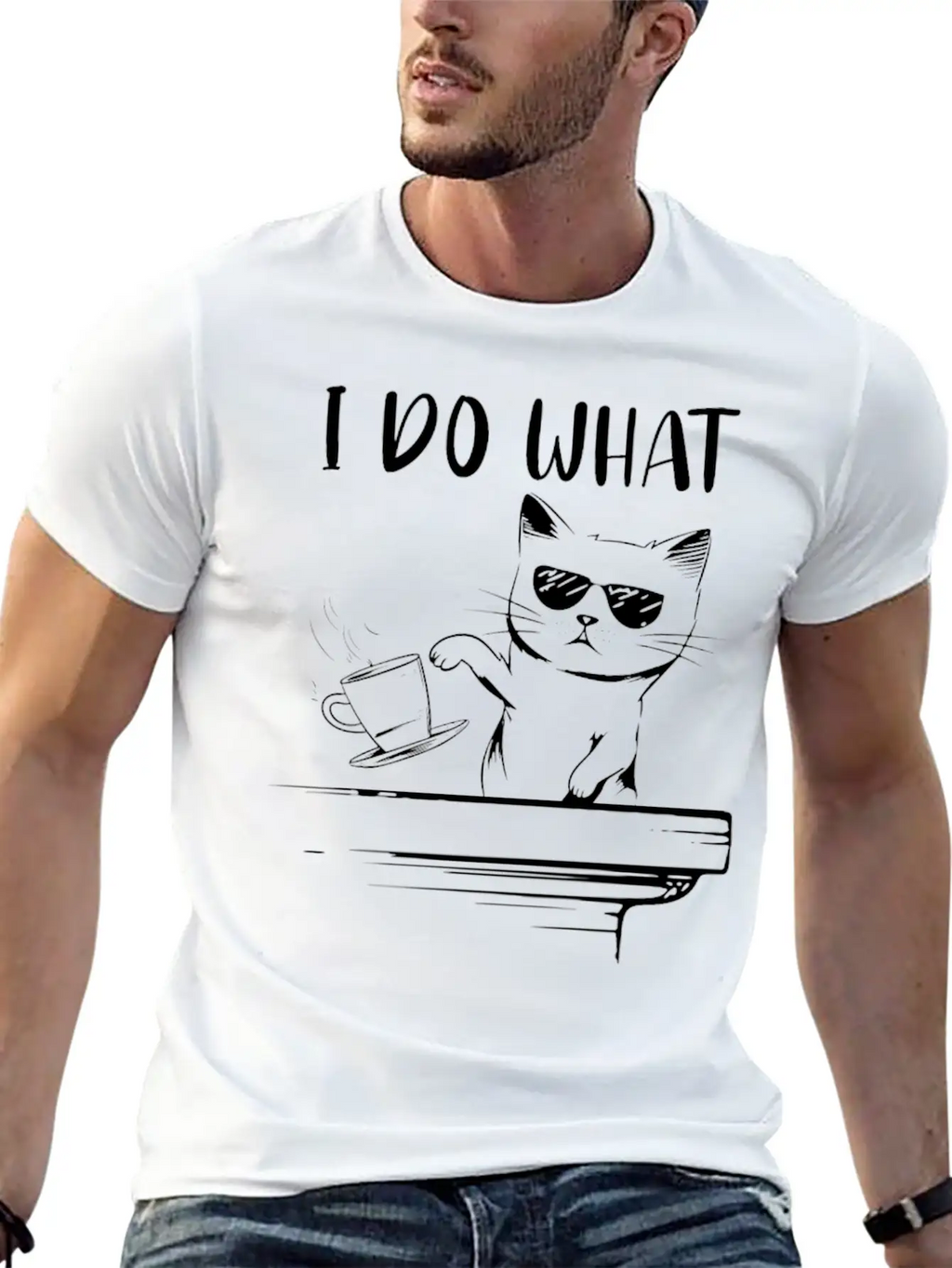 Angry Cat Essential Cotton Tee For Daily Outfits – Unisex Style