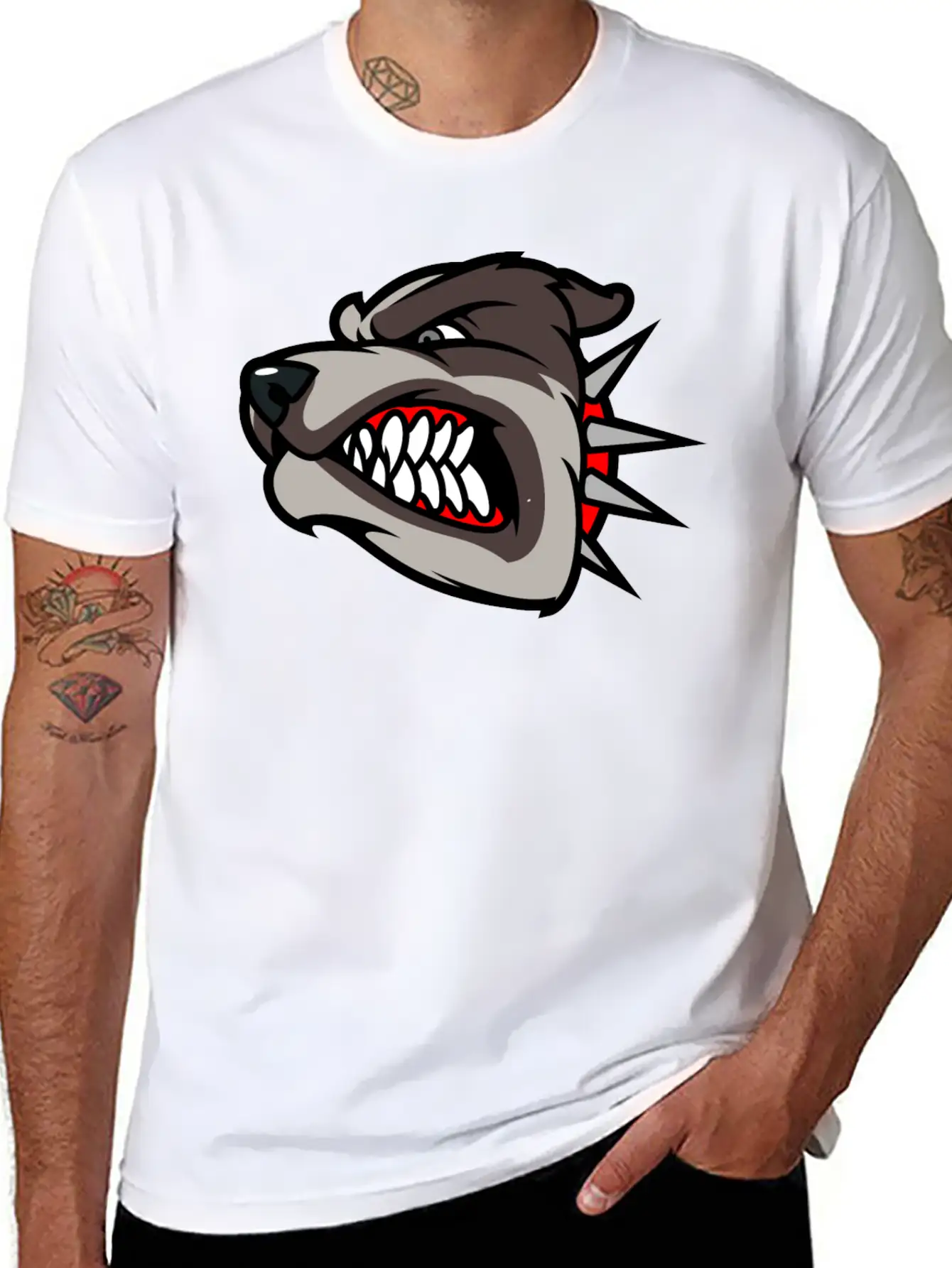 Angry_dog Unisex Casual T-Shirt – Clean Design For Daily Comfort