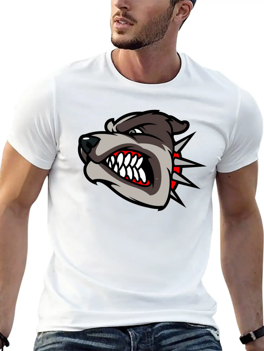 Angry_dog Unisex Casual T-Shirt – Clean Design For Daily Comfort
