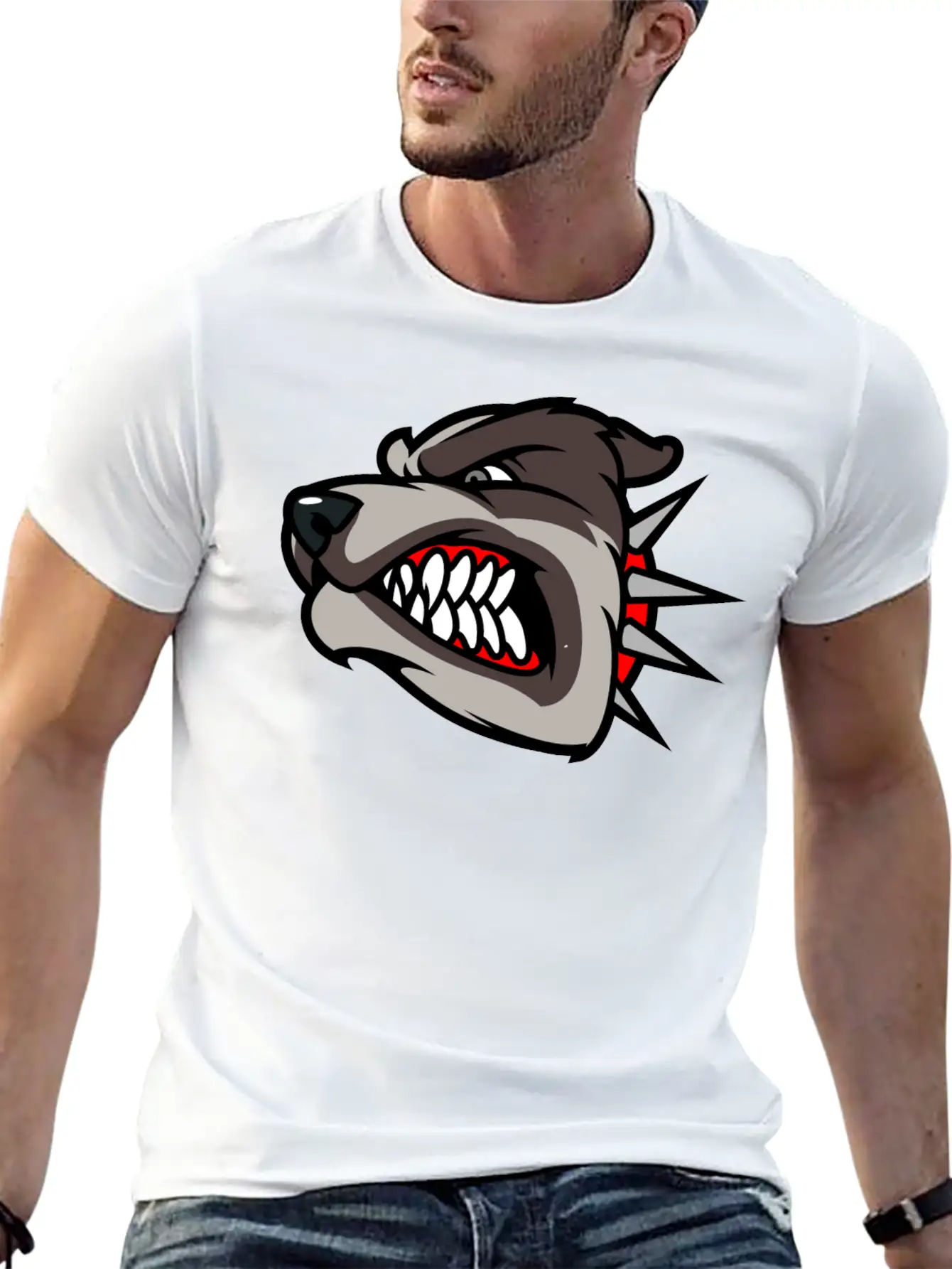 Angry_dog Unisex Casual T-Shirt – Clean Design For Daily Comfort