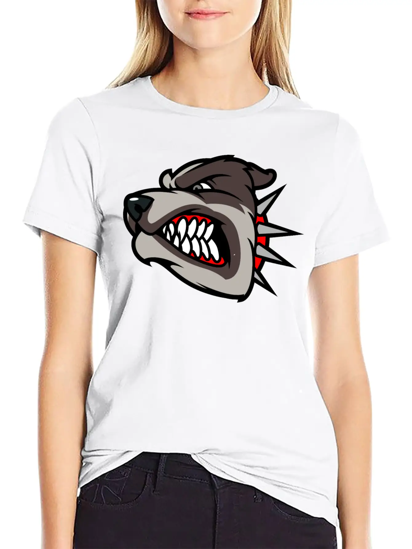 Angry_dog Unisex Casual T-Shirt – Clean Design For Daily Comfort