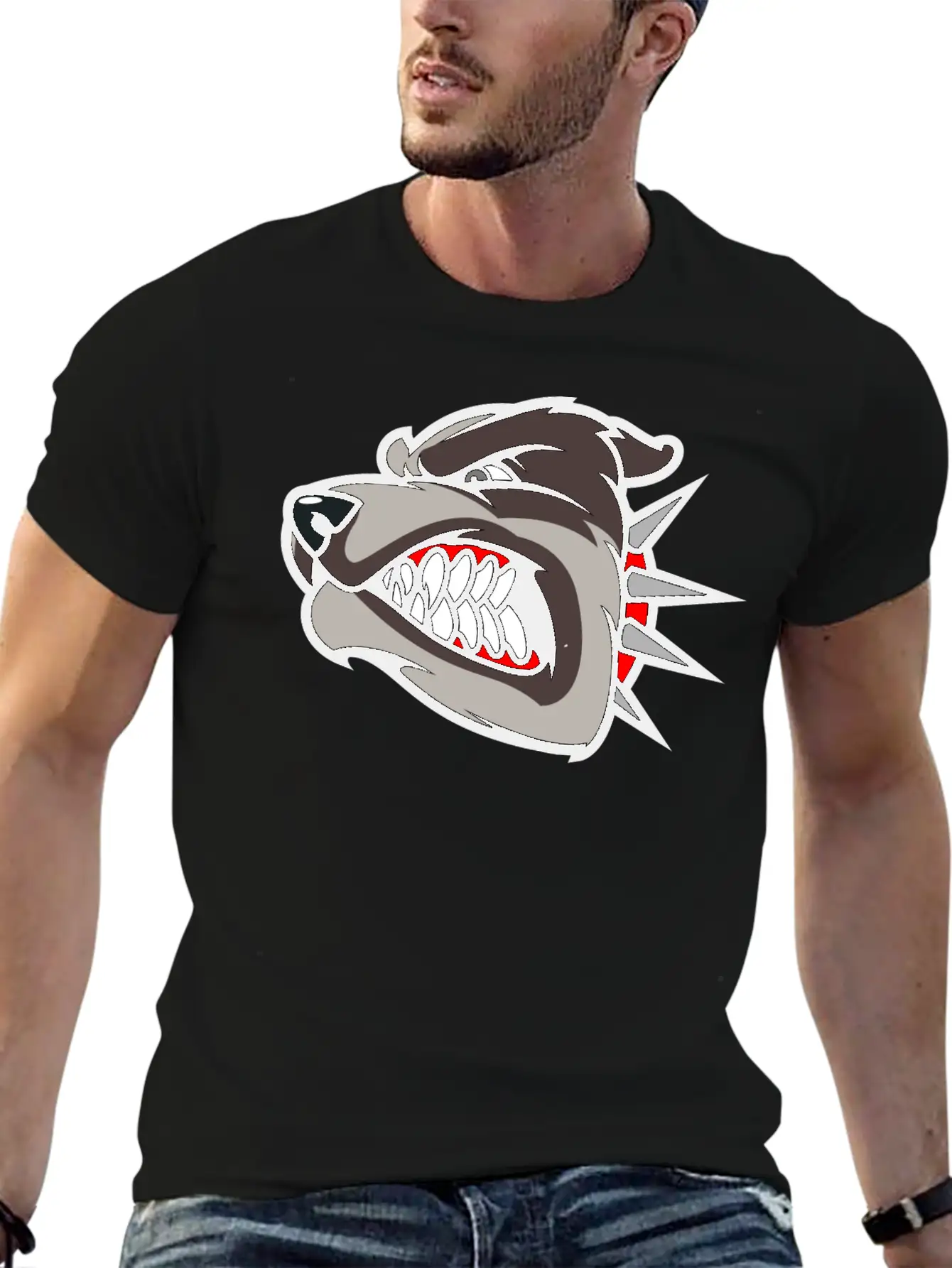 Angry_dog Unisex Casual T-Shirt – Clean Design For Daily Comfort