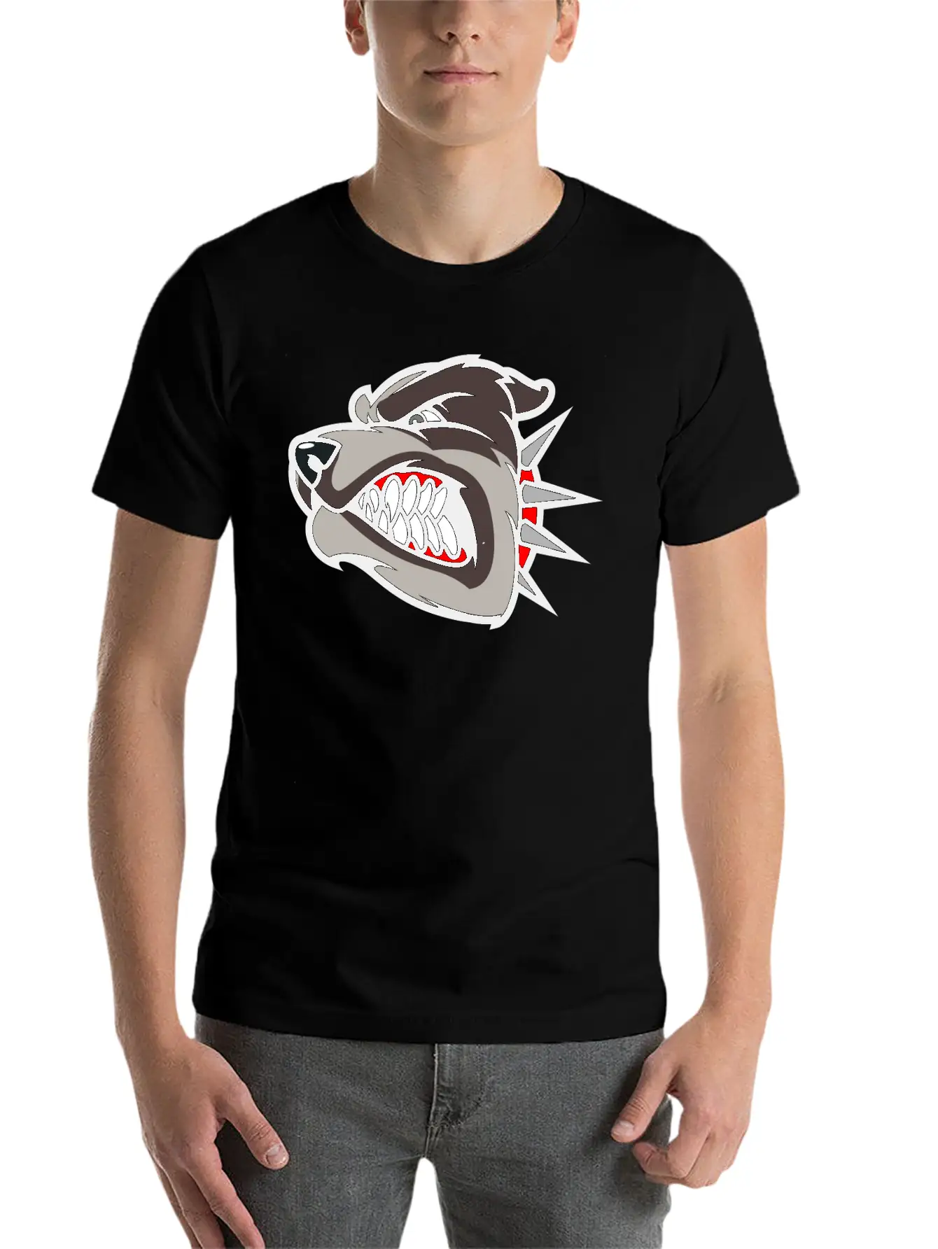 Angry_dog Unisex Casual T-Shirt – Clean Design For Daily Comfort