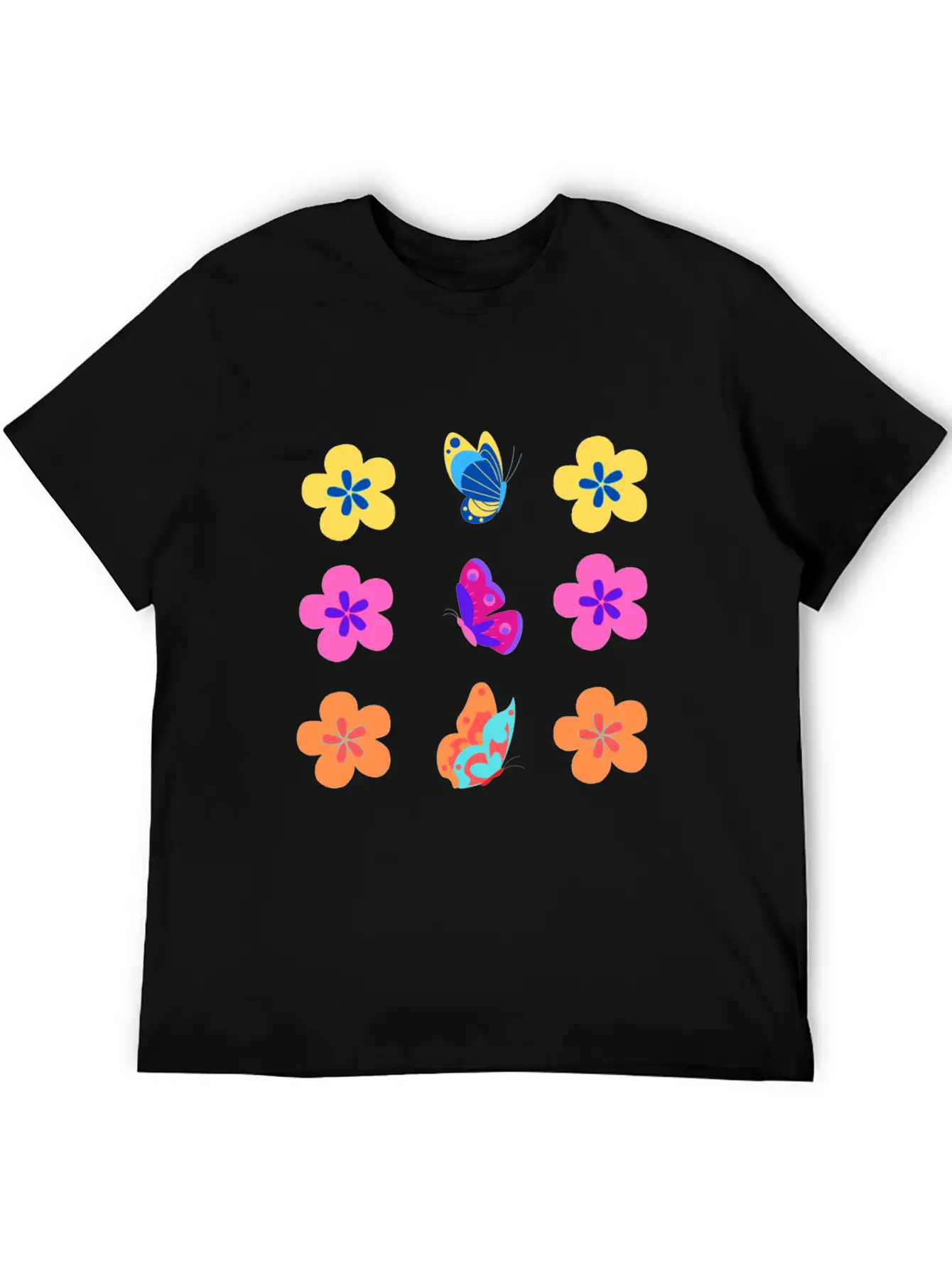 Animal Bib Flower Pack Colorful Unisex Casual T-Shirt – Clean Design For Daily Comfort