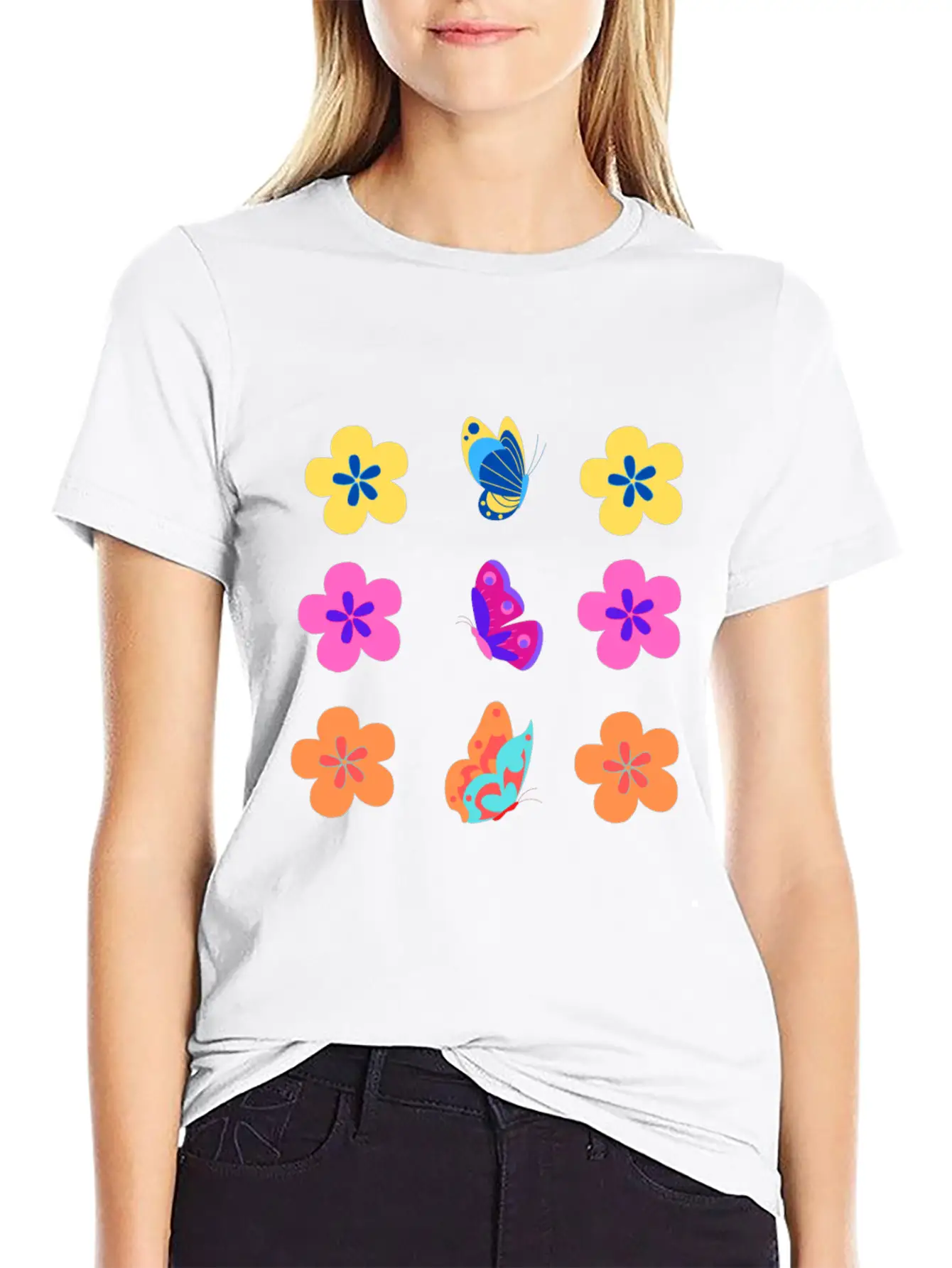 Animal Bib Flower Pack Colorful Unisex Casual T-Shirt – Clean Design For Daily Comfort