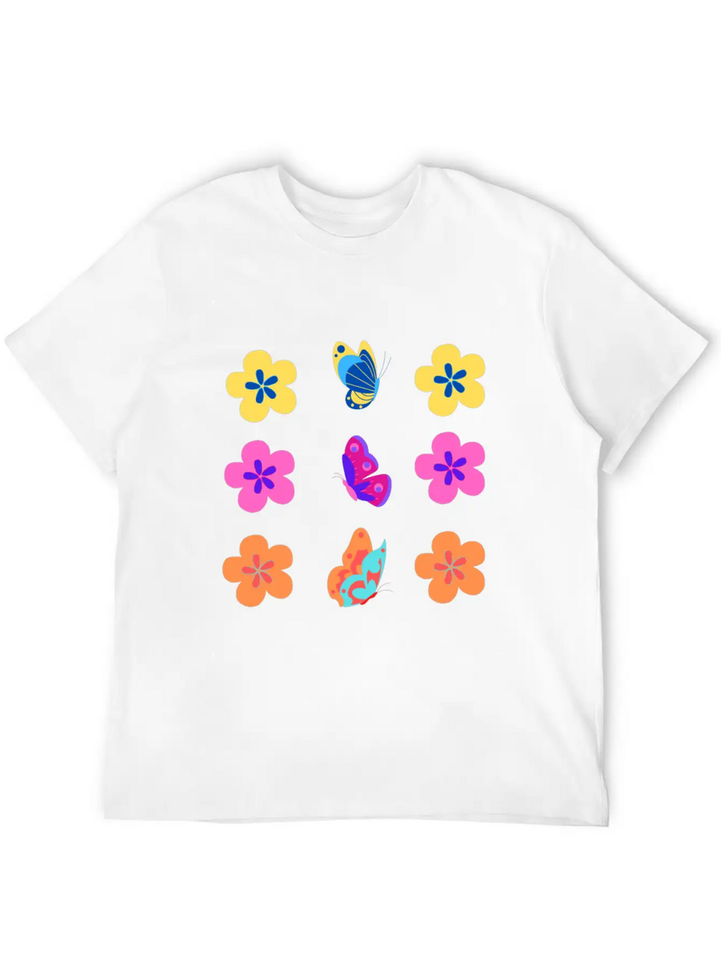 Animal Bib Flower Pack Colorful Unisex Casual T-Shirt – Clean Design For Daily Comfort