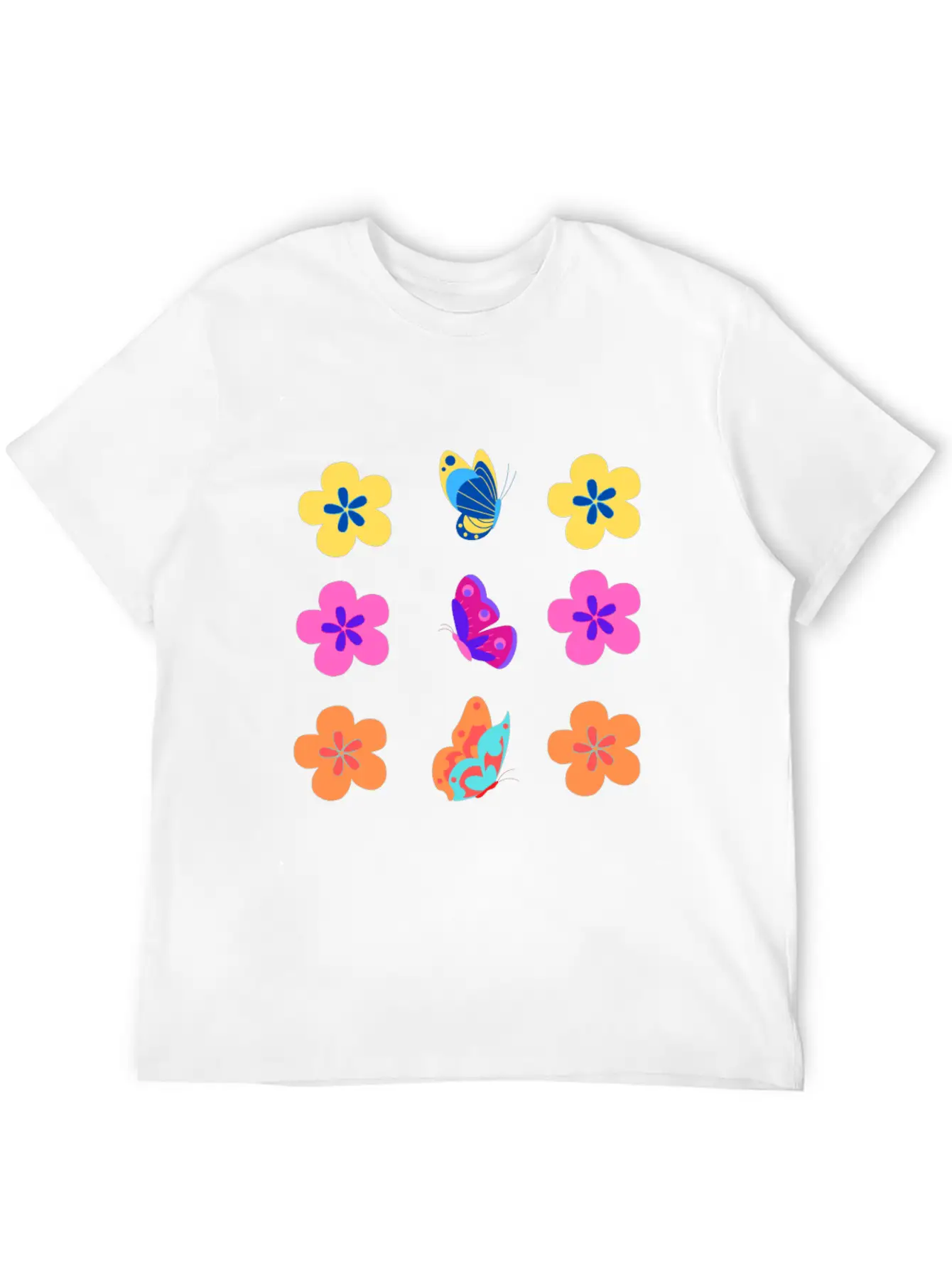 Animal Bib Flower Pack Colorful Unisex Casual T-Shirt – Clean Design For Daily Comfort