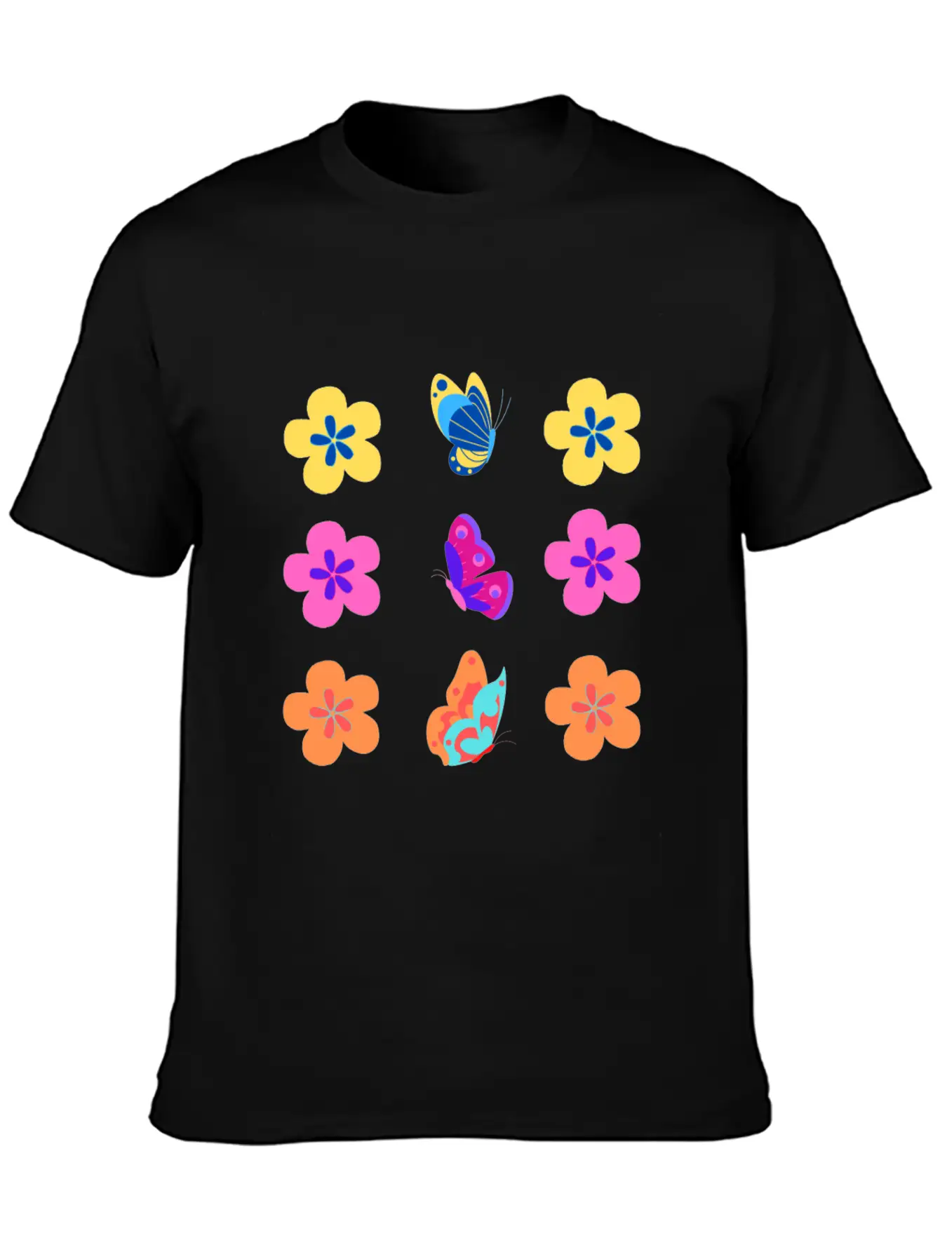 Animal Bib Flower Pack Colorful Unisex Casual T-Shirt – Clean Design For Daily Comfort