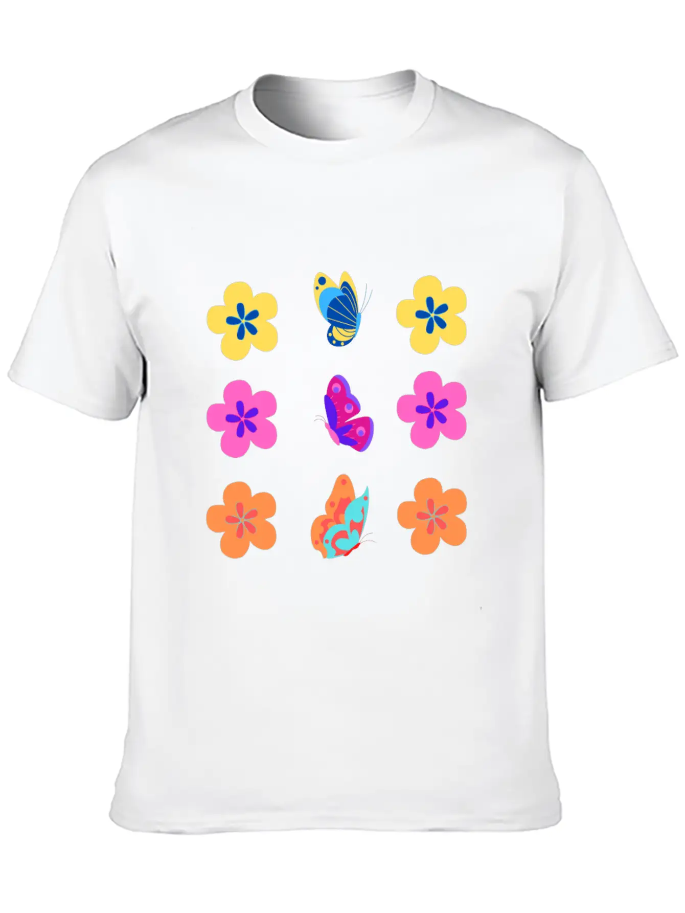 Animal Bib Flower Pack Colorful Unisex Casual T-Shirt – Clean Design For Daily Comfort