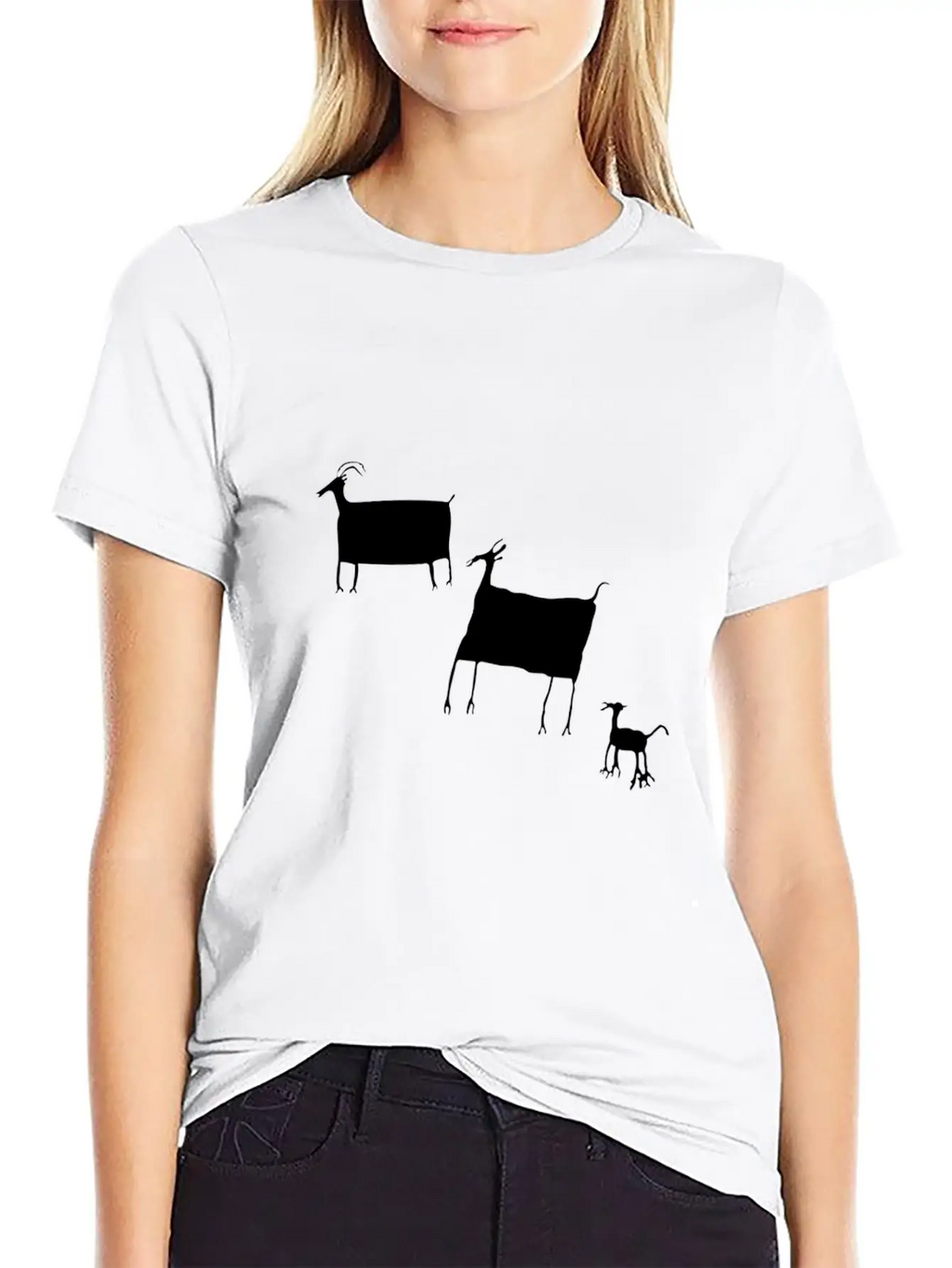 Animal Cave Art Tribal Art Tribe Floral Paleo Essential Cotton Tee For Daily Outfits – Unisex Style