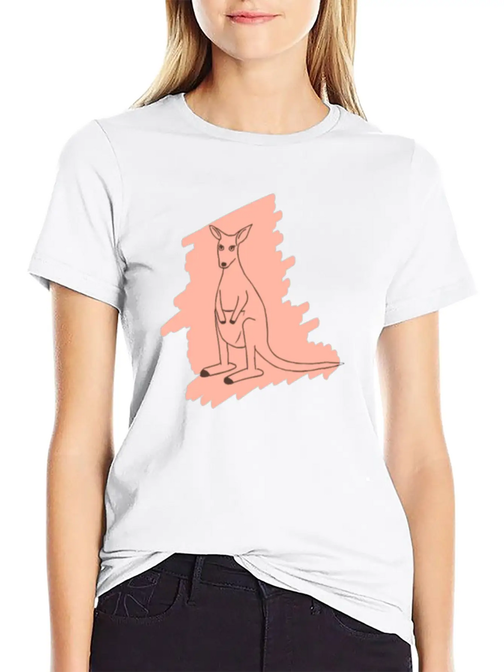 Animal Kangaroo Unisex Casual T-Shirt – Clean Design For Daily Comfort